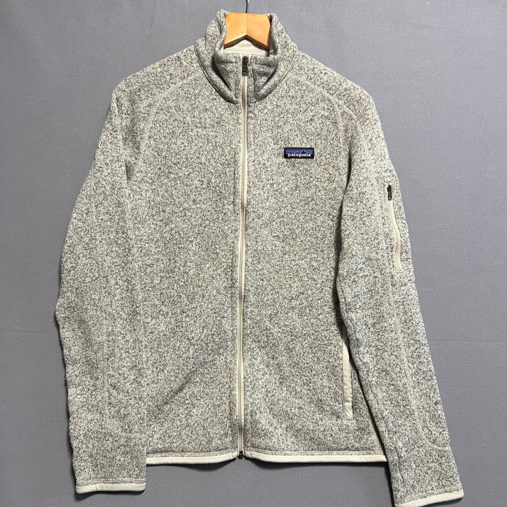 Patagonia Better Sweater Full Zip Fleece Jacket Oatmeal Heather Grey Womens M